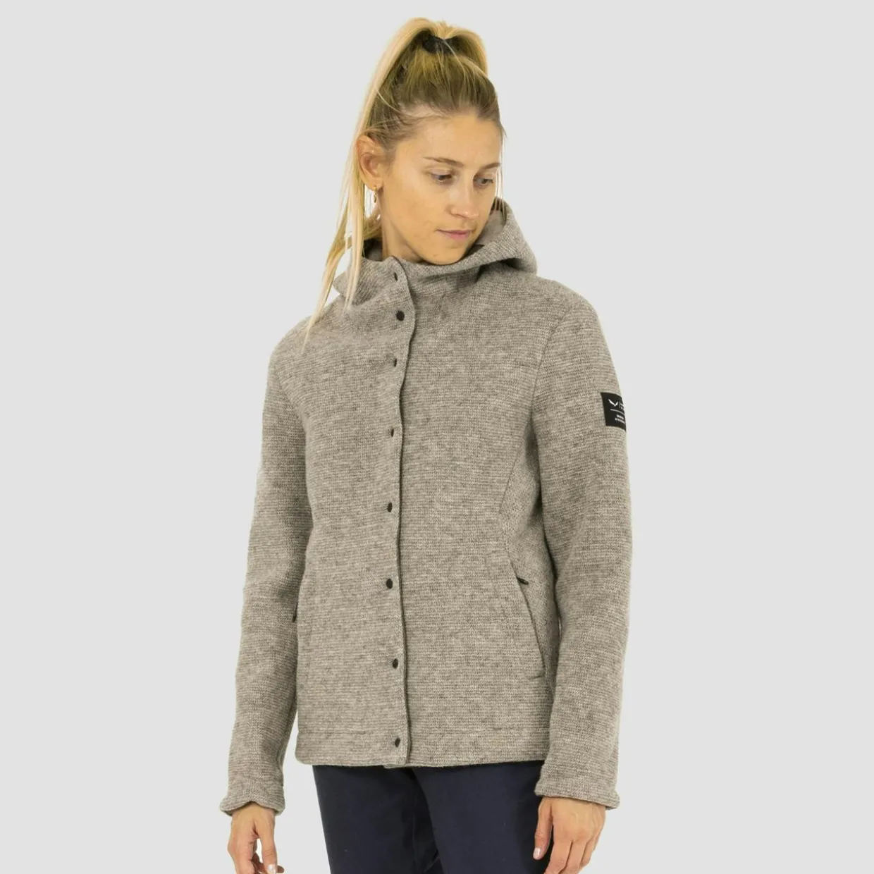 Sarner Undyed Wool Hooded Jacket Women