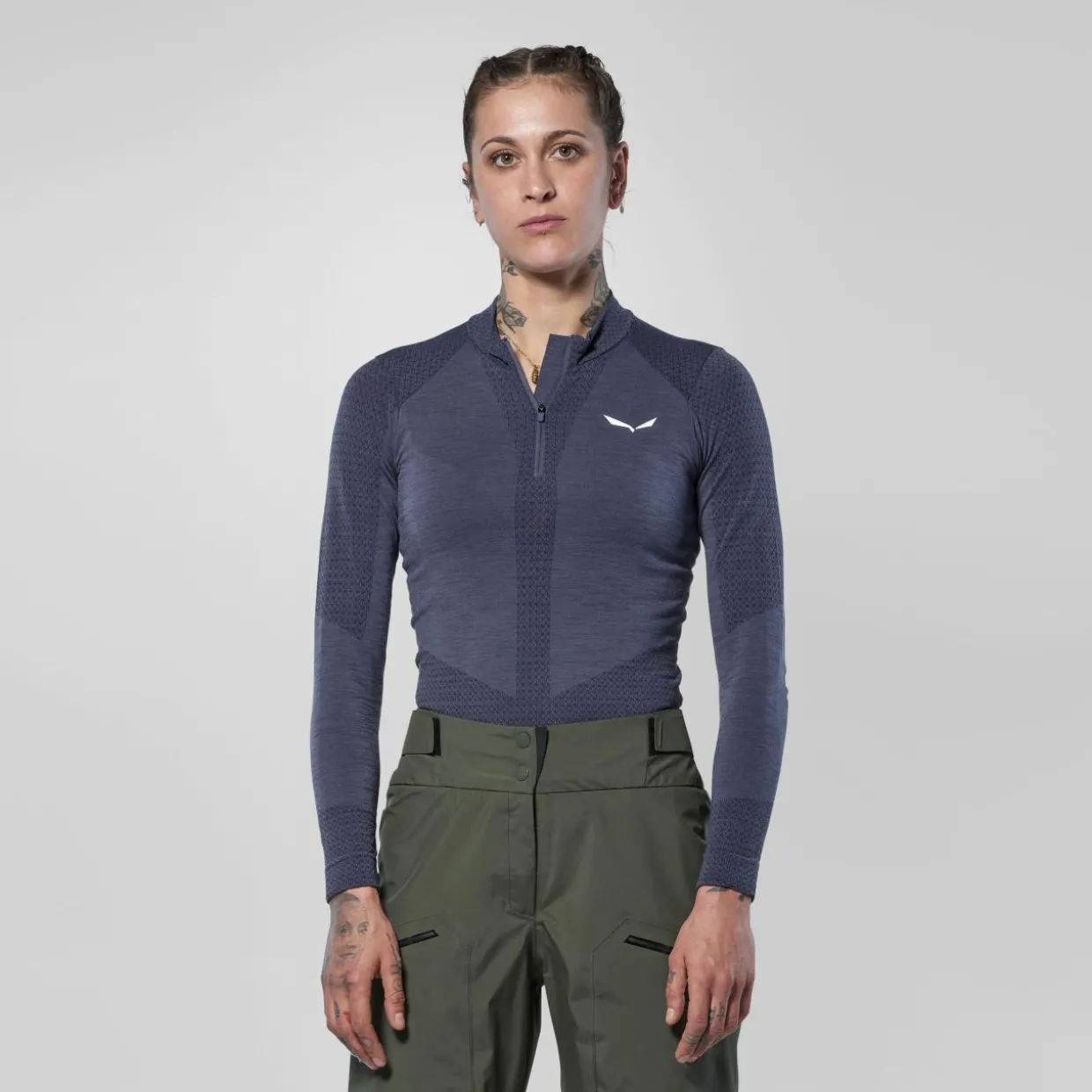 Zebru Responsive Half Zip T-Shirt Women